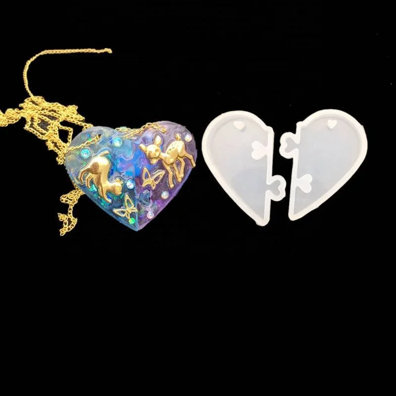 

New Love locks for lovers Pendant liquid silicone mold DIY jewelry mold, As shown