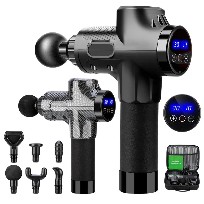 

Cordless Handle Pistola De Masaje Sports Fascia Massager Electric Led Touch Screen 30 Speed Dropshipping Muscle Massage Gun