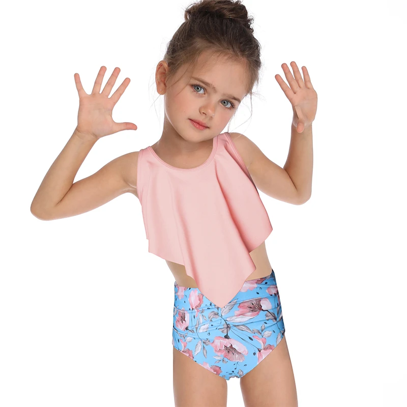 

children swimsuit clothing kids boutique clothes RTS 2020 trendy girls two piece beachwear swimwear