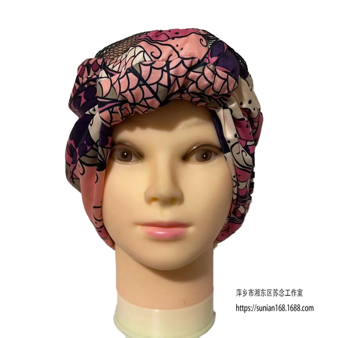 

SN-0001 Suitable for women elastic silk scarf net cap size