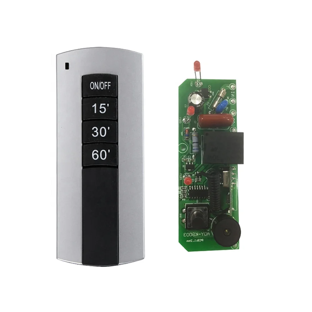 

rf 15 30 60 minutes germicidal lamp kit timing delay wireless digital remote control switch With circuit board