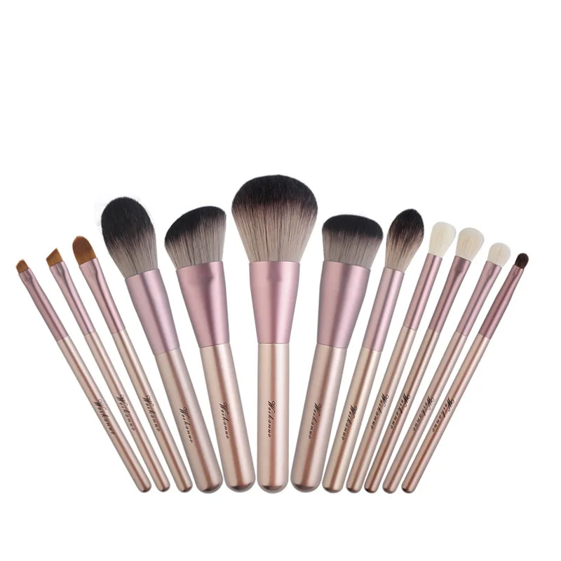 

Purple Fiber Brush Small Grape 12 Pcs Animal Hair Set Brush Portable Repair Tool Luxury Makeup Brush Set