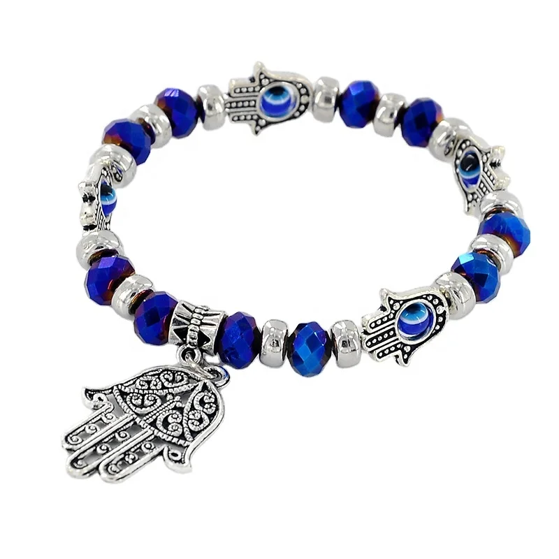 

Amazon Hot Selling Women Bracelet Luxury Europe Popular Beads Charm Evil Eyes Bracelet Jewelry