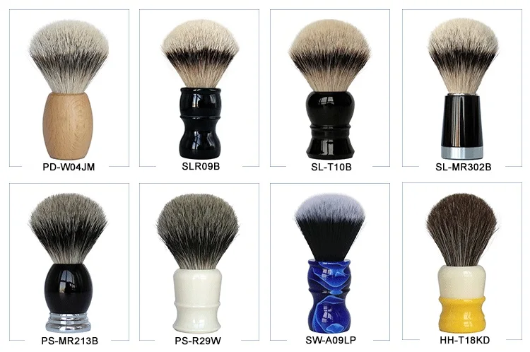 New type color resin handle honeycomb traditional shaving brush synthetic badger black