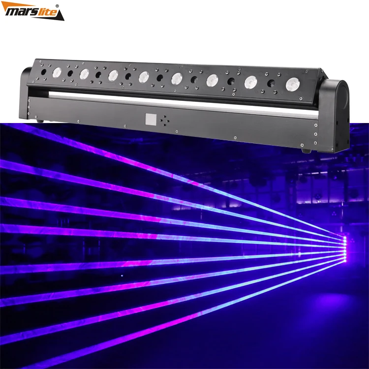The Newest stage lighting LED 8 head blue fat beam laser diode module dj moving head laser light