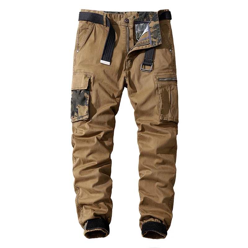 

Wholesale Mens Cargo Pants Harajuku Streetwear Joggers Color Block Cargo Joggers Pants With Side Pockets, Khaki/army green/black/dark blue/dark gray