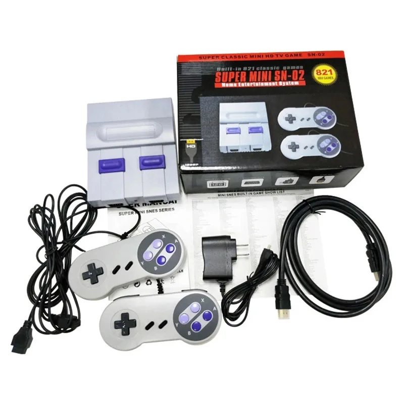 

New Player Games Built-in 821 HD Video 8-Bit Super Mini Classic Portable Game Console Coolbaby, Grey
