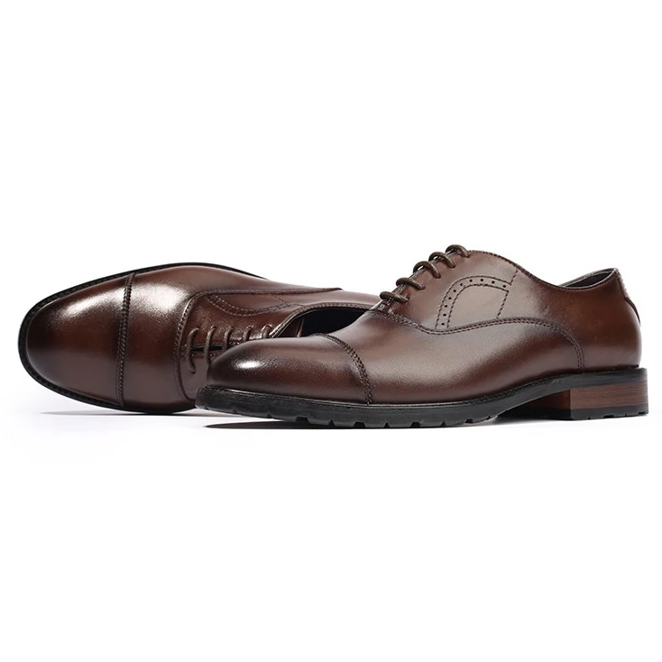 

High quality comfortable men genuine leather shoes handmade leather dress shoes men formal office party wedding fancy