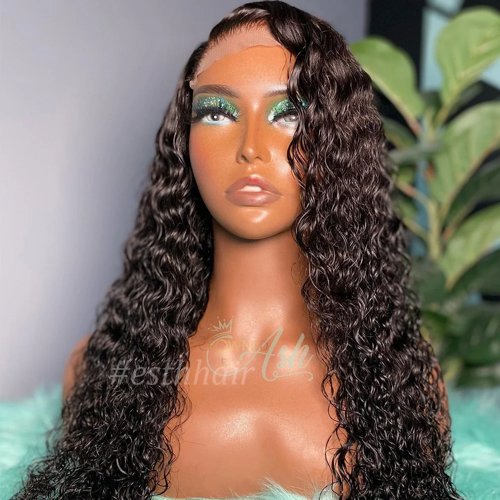 

Water Wave Wig Peruvian Hair HD Lace Frontal Wigs For Black Women 100% Virgin Human Hair Water Wave Hair Extensions Wigs