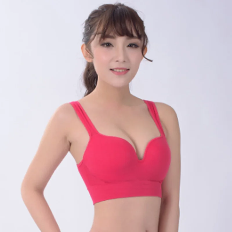 

Popular 3D sports bra without steel ring gathered Yoga sleep shockproof running women's traceless underwear vest