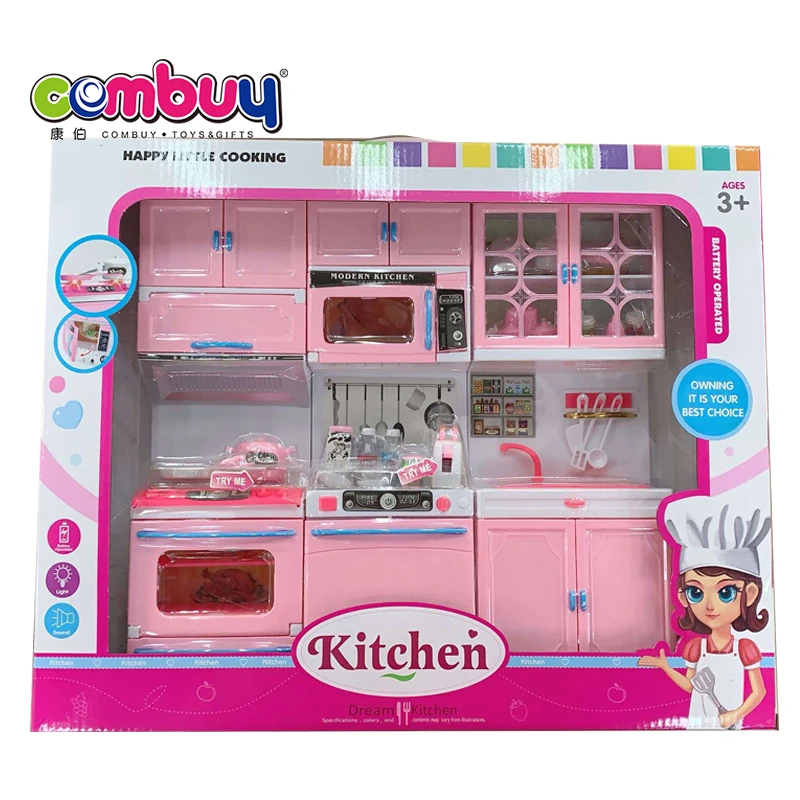 
Kids pretend play electric tableware toy kitchen for child 