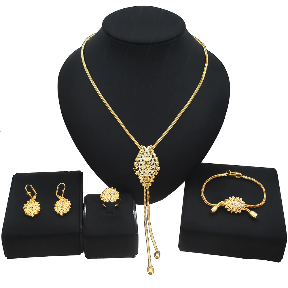 

Yulaili Fashionable Gilded Irregular Shape Jewelry Set and European Indian Bridal Wedding Party Costume Jewelry Sets Wholesale