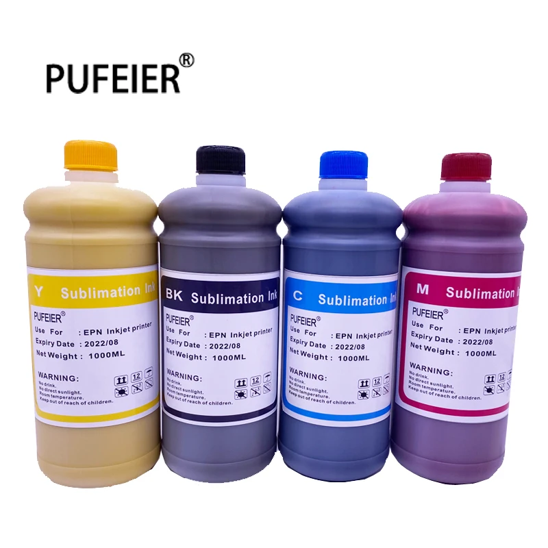 

1000ML Bottle Refill Sublimation Ink For Epson 4 Color Inkjet Printer Heat Transfer Sublimation Ink