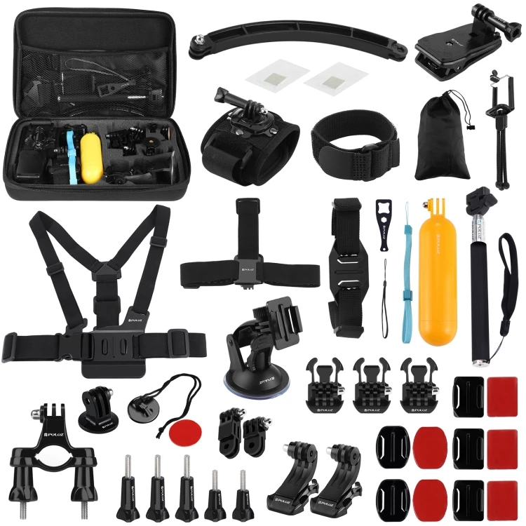 

New Designs Action Cameras Accessories kit 50 in 1 Mount Head Chest Strap Suction Cup accessories set for GoPro Hero 8 7 6 6 5 4