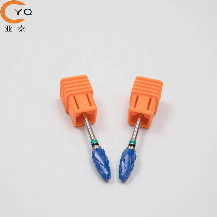 

YAQIN High quality nail polishing tool accessories blue creamic Nail Drill Bit for manicure electric machine