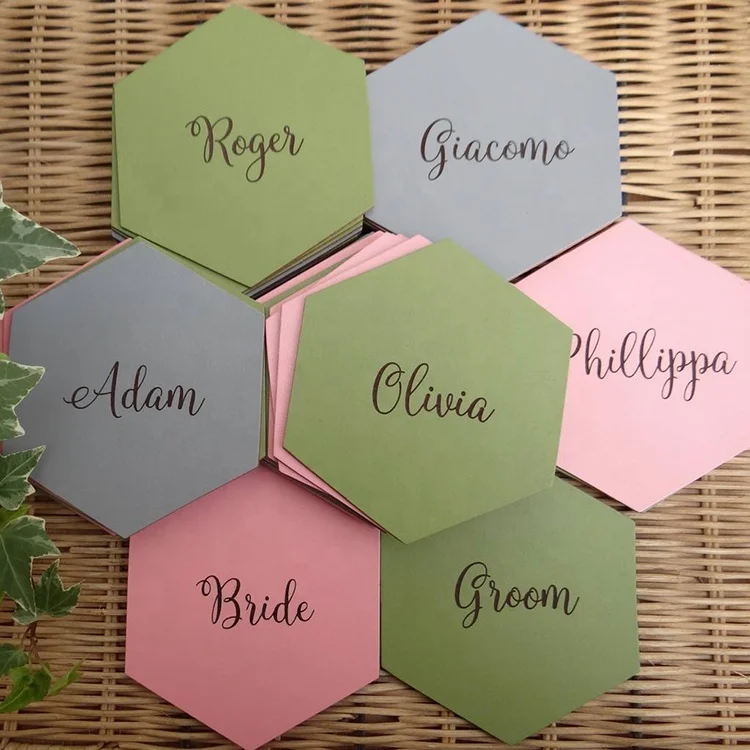 

Custom Hexagonal Leather Coasters Handmade Cup Coaster