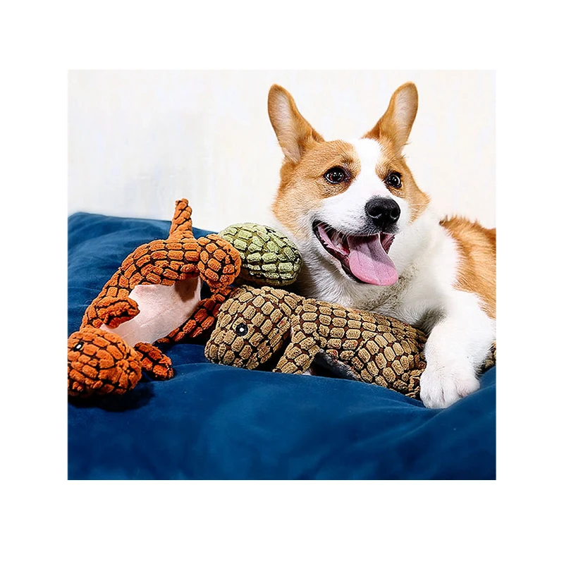 

Amazon Hot Sale Plush Dinosaur Cotton Dog Toy Pet Toys Teeth Cleaning Squeaky Dog Chew Toys