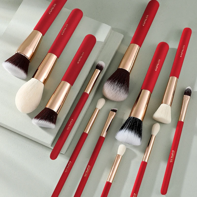 

25pcs Red Professional Makeup Cosmetic Brush set Private Label New Design Maquillaje