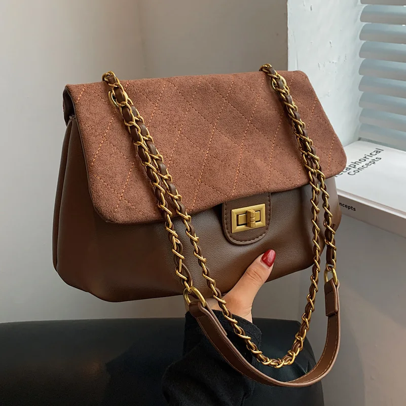 

Retro women hand bags 2021 autumn and winter new fashion handbag shoulder bag chain messenger bag