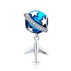 Travel Series Set 925 Sterling Silver DIY Bracelet Bead Plane Camera Hot Air Balloon Charm