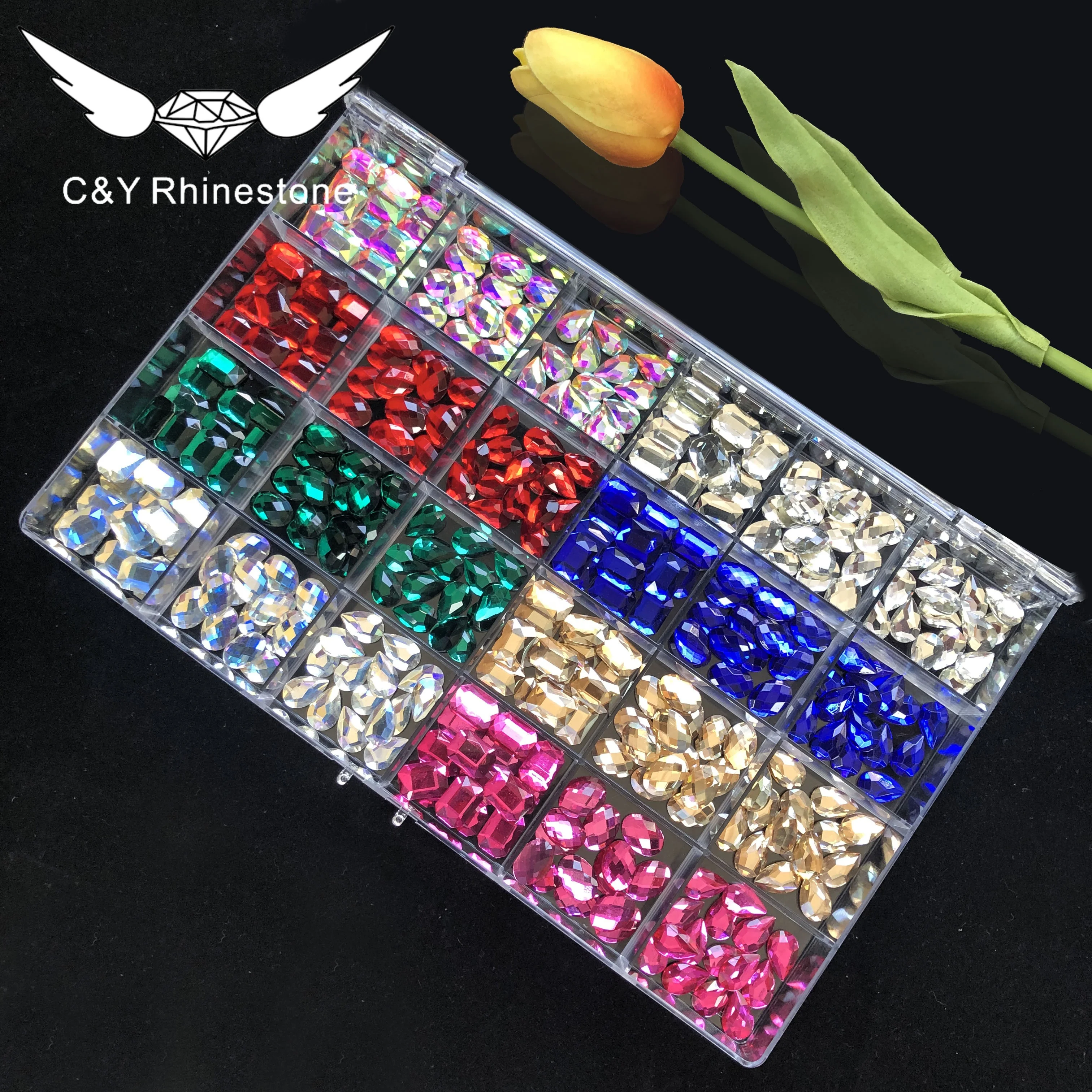 

CY Nail Rhinestone Bulk Flatback Crystals Special Shaped Rhinestones Nail Art Crystal K9 Non HotFix Rhinestones