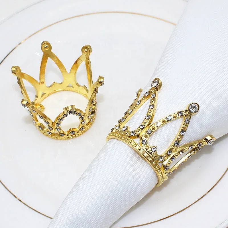 

Crown Rhinestone Napkin Rings Wedding Party Banquet Events Home Table Decoration HWD103