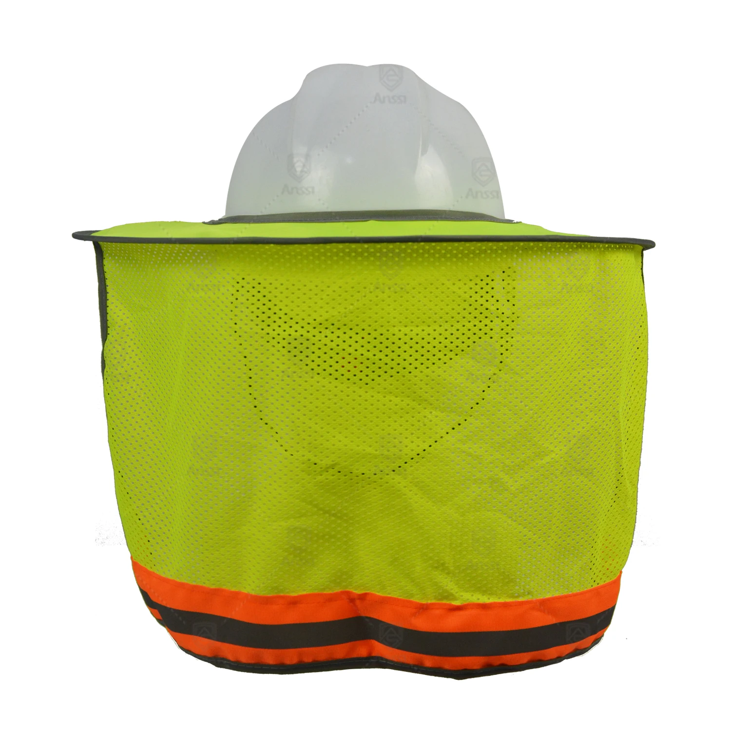 Customize High Visibility Mesh Hard Hat Sun Shield Orange/yellow ...