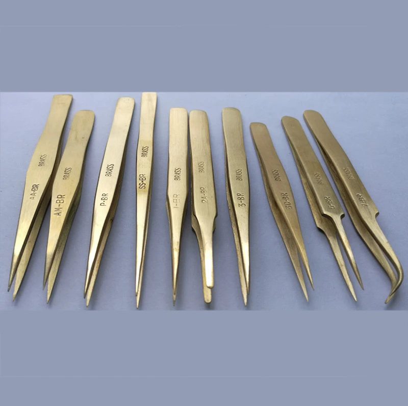 

Anti-magnetic Brass Tweezers Watchmakers Repair Tool