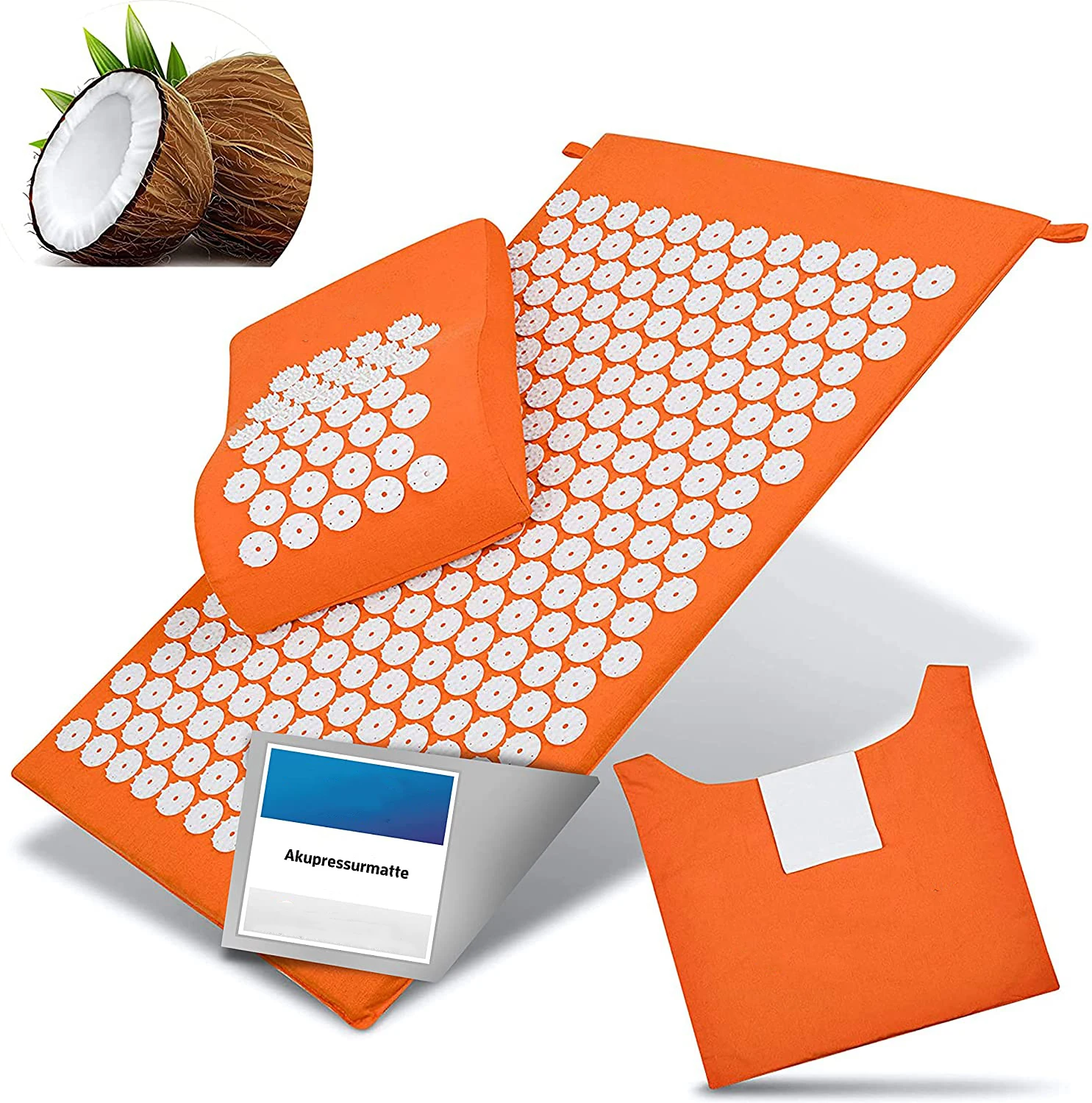 

Acupressure Mat and Pillow Set Eco-Friendly Natural Premium Organic Acupressure Set, Custom color available