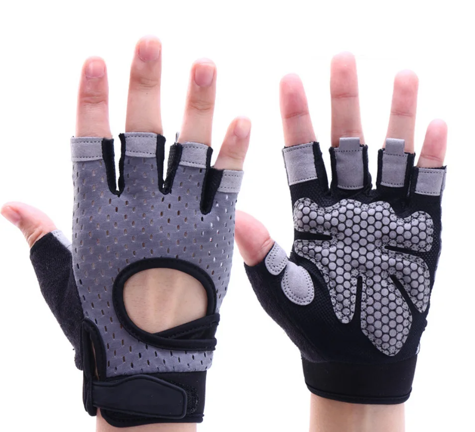 

Hot Selling High Quality Outdoor Fashionable Colorful Safety Sports Cycle Racing Bike Bicycle Riding Weight Lifting Gloves Gym, Black,blue,gray,pink