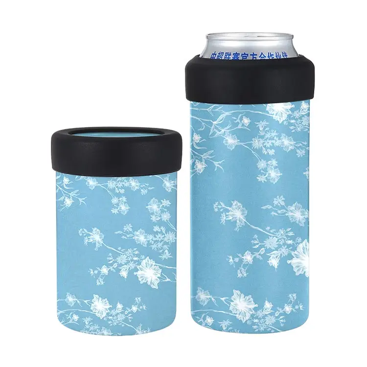 

Promotion coozie 12oz reusable insulated double wall shaped beer can cooler steel stainless steel can cooler cola, Customized color