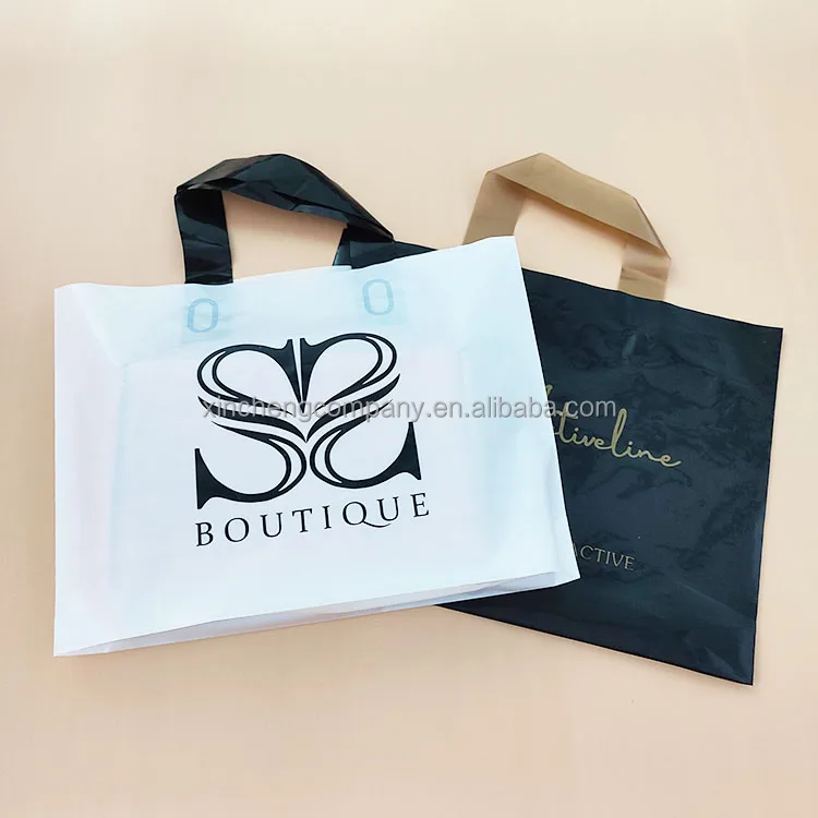 

Wholesale Reusable Custom seize handle plastic retail shopping bags with side/bottom gusset