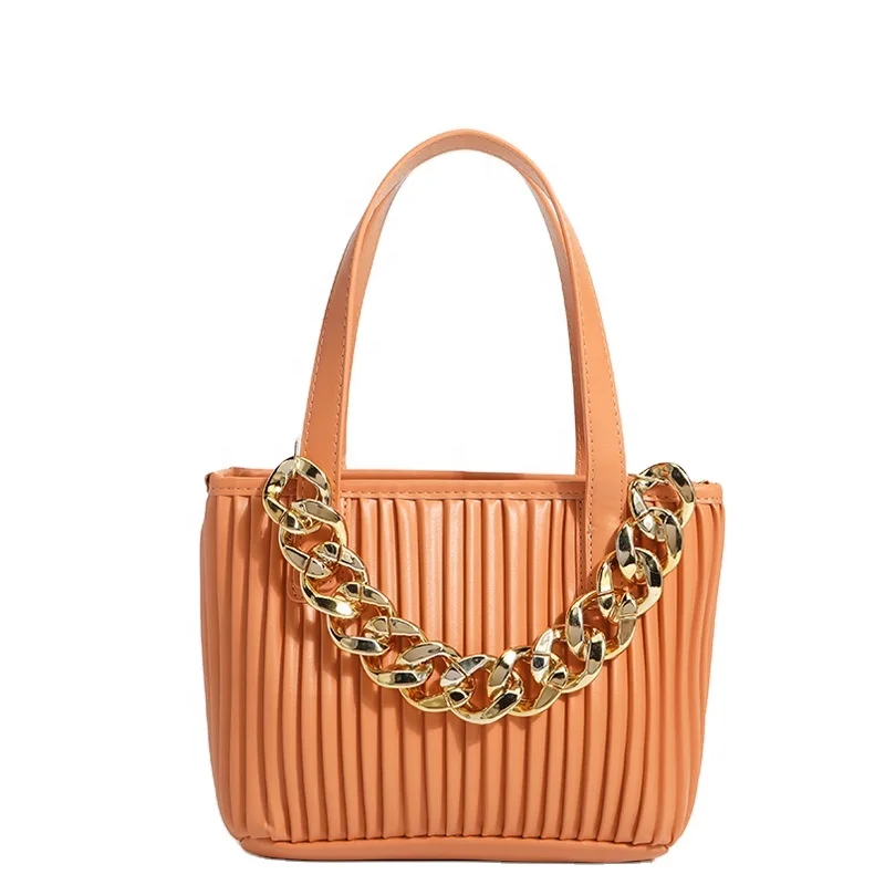 

Hot sale Luxury Pleated Shoulder Messenger Bag Crossbody Custom Small Leather Tote Bag