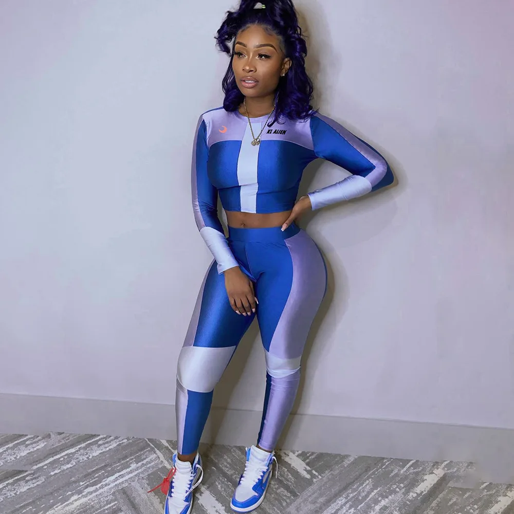 2020 New Sports Wear Fitness Tracksuit Elastic High Waist Wear Women Yoga Leggings Sets
