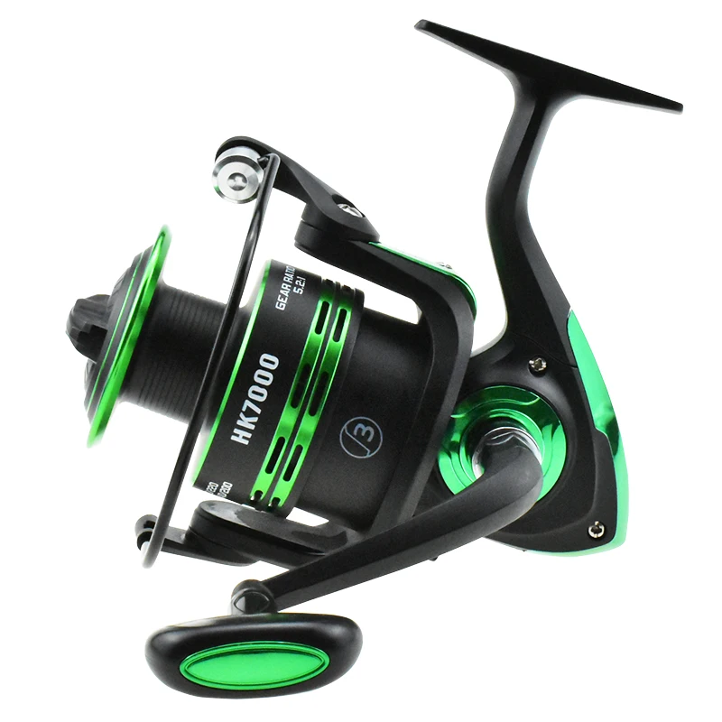 

Double Spool Fishing reel 13 BB Fishing Reel Max Drag 15KG Water Resistance Saltwater Carp Feeder Free Spare Spool Reel, Black+green