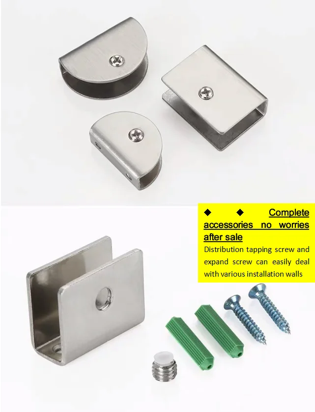 Factory Direct Price High Quality Glass Door Clip Stainless Steel 201 ...