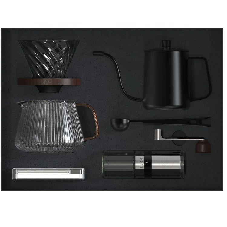 

Coffee Set Ceramic Coffee Grinder Dripper Filter Kettle Travel Bag kitchen Gift set Barista Tools Espresso coffee & tea sets