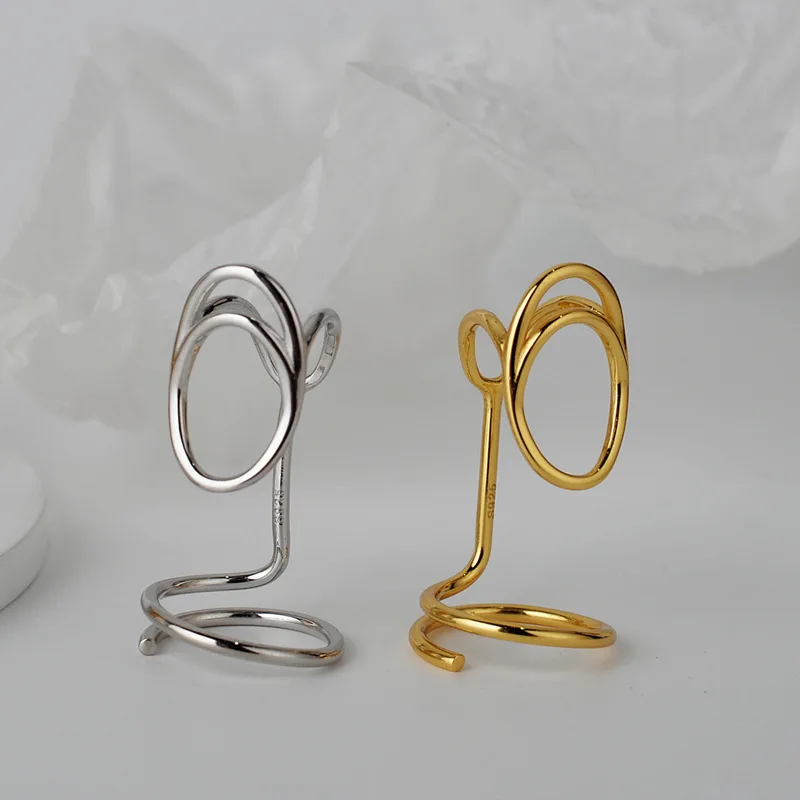 

Sailing Silver Jewelry Creative Silver Rings Sterling Silver Rings Open Line Fingertip Ring