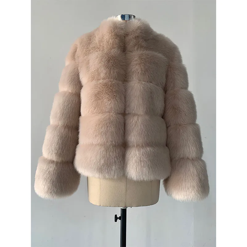 

Women's Parkas Coats New Winter Jacket Women Faux Fox Fur Coat With Hood Fashion Style Fake Fur Coat For Lady, Picture