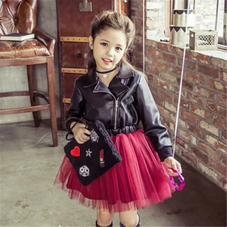 

Girls' Dresses for Winter Jacket Top and Tutu Skirt Long Sleeve Children Dress for Autumn Spring Girls Clothes, Black