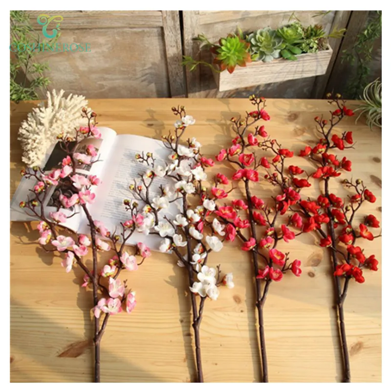 
Chinese Simulation Wholesale Fake Flower Branch Artificial Peach Blossom Decor 