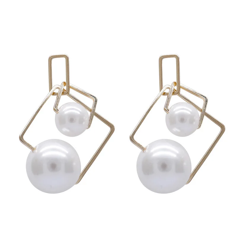 

2021summer Hainon pearl earrings Birthstone gold romantic stud earring Fashion style women earring alloy elegant jewelry, Picture shows