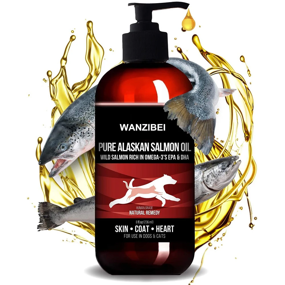 

Nutrition Pure Alaskan Salmon Oil for Dogs Liquid Supplement for Joint Pain Relief Soft Skin & Shiny Coat Omega 3 Fish Oil Pets