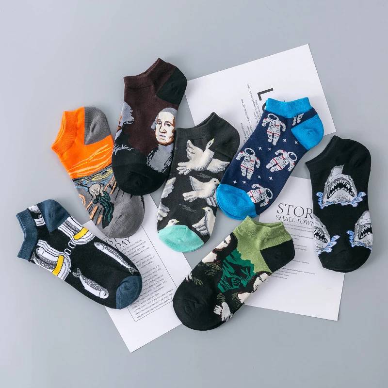 

JR-102 Oem Custom Mens Fashion Durable Socks Ankle Socks, Custom color