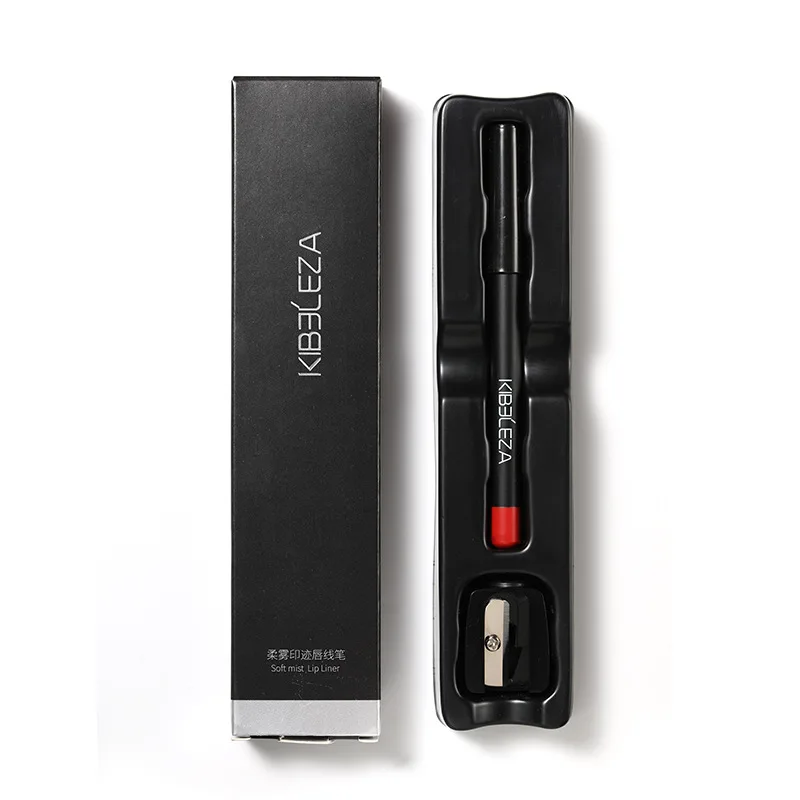 

Hot Sell Vegan Private Label Lip Liner High Quality Waterproof Lip Liner with Pencil sharpener, Available in multiple colors