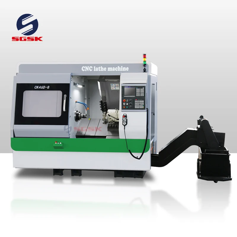 
Y axis CNC Lathe milling machine CK46D 8 Living tool 5 axis cnc lathe fanuc 