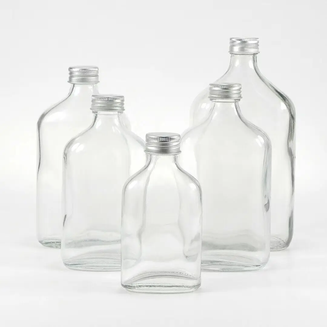 

Wholesale 50ml 100ml 150ml 200ml 250ml 350ml 500ml Whisky Glass Beverage Bottle