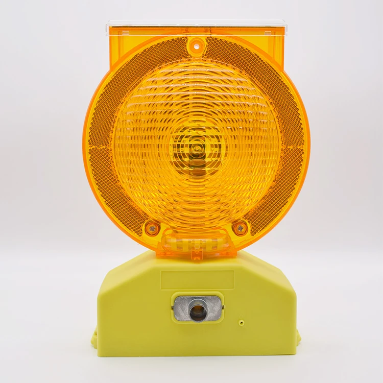 
Amber/Red Traffic Safety Warning Light Solar Barricade Lamp 