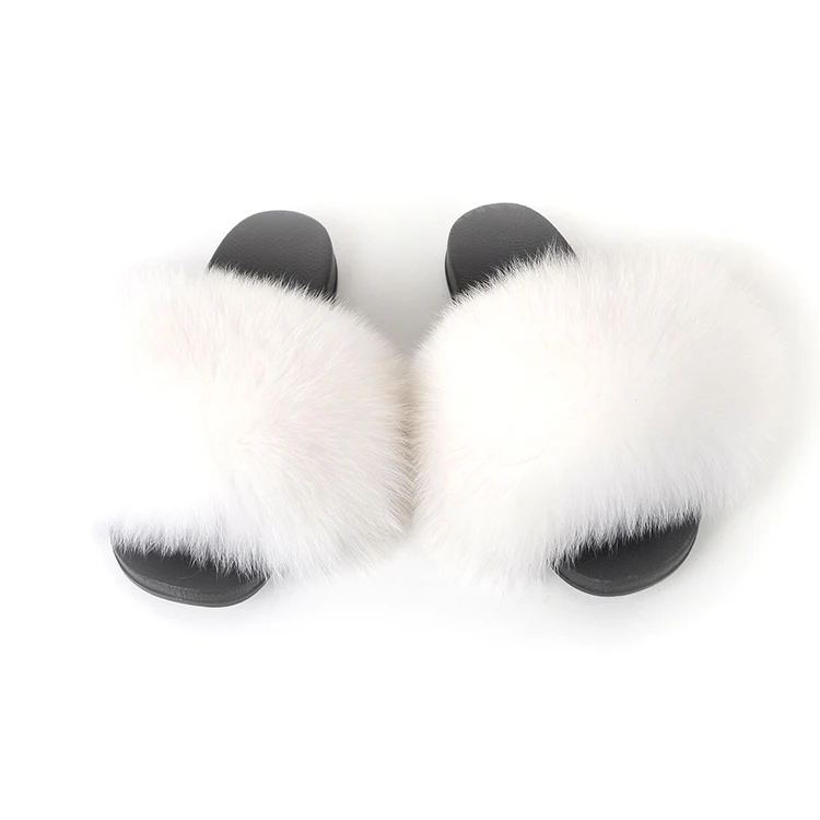 

Cheap Luxury Bunny Furry Faux Fur Slides for Ladies Wholesale Women Flat Furry Slippers Plush Pink Indoor Fur slides, White red blue black silver pink
