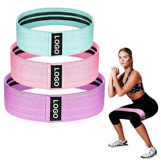 

Wholesale Gym Yoga Non-rolling Exercise Booty Bands Hip Booty Circle Fitness Fabric Resistance Bands for Shaping, Purple,pink,green,black,blue,skyey blue,red,grey, light grey